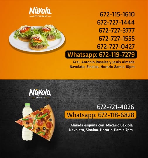 Navola Pizza Menu - Image 1